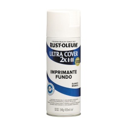 Aerosol Rust Oleum U.Cover 2X imprimante blanco mate 340g