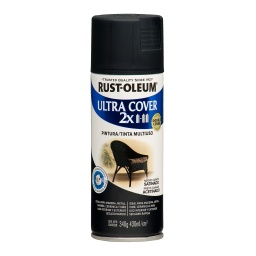 Aerosol Rust Oleum U.Cover 2X negro caon satin 340g