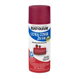 Aerosol Rust Oleum U.Cover 2X rojo ciruela ultra mate 340g