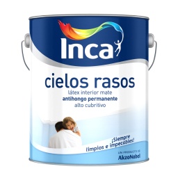 Pintura p/int. Cielos Rasos Antihongos Bco Mate Inca 4L