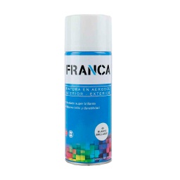 Aerosol Franca Esmalte Blanco Brillante 400ml. Ref.40