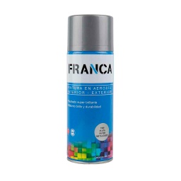 Aerosol Franca Esmalte Plata Super Metalizado 400ml. Ref.1580