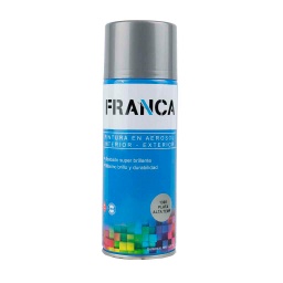 Aerosol Franca Esmalte Plata Alta Temperatura 400ml. Ref.1300