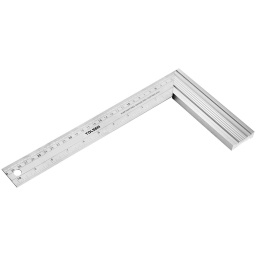 Escuadra Tolsen de aluminio 25 cm reforz. regla 35038