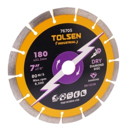 Disco diamantado Tolsen segmentado Tolsen 180mm 76705