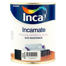 Pintura Sinttica mate p/int. Incamate Negro Inca 1L